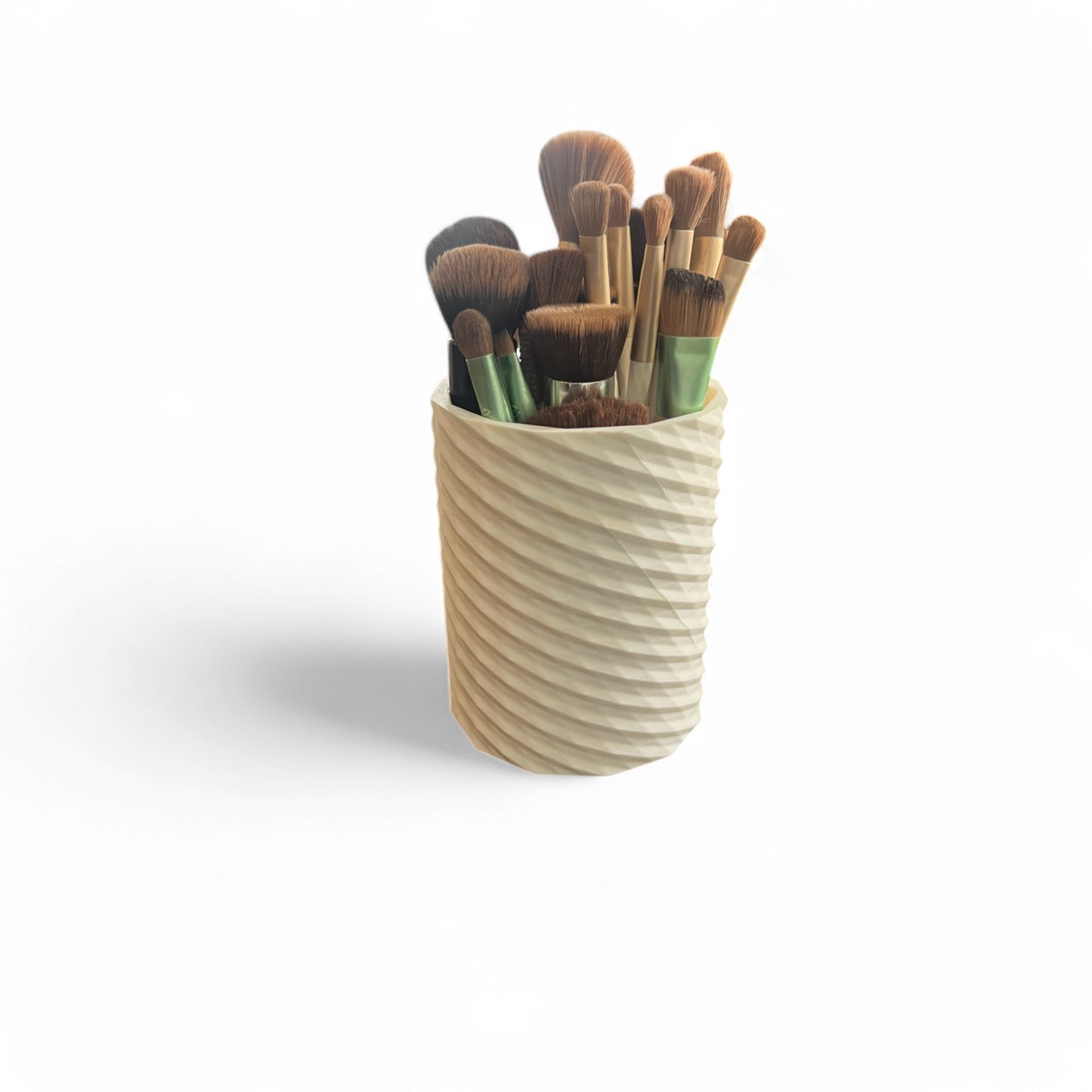 3D-Printed PETG Makeup Brush, Pen & Pencil Holder with 3 Slots | Multi-Purpose Organizer