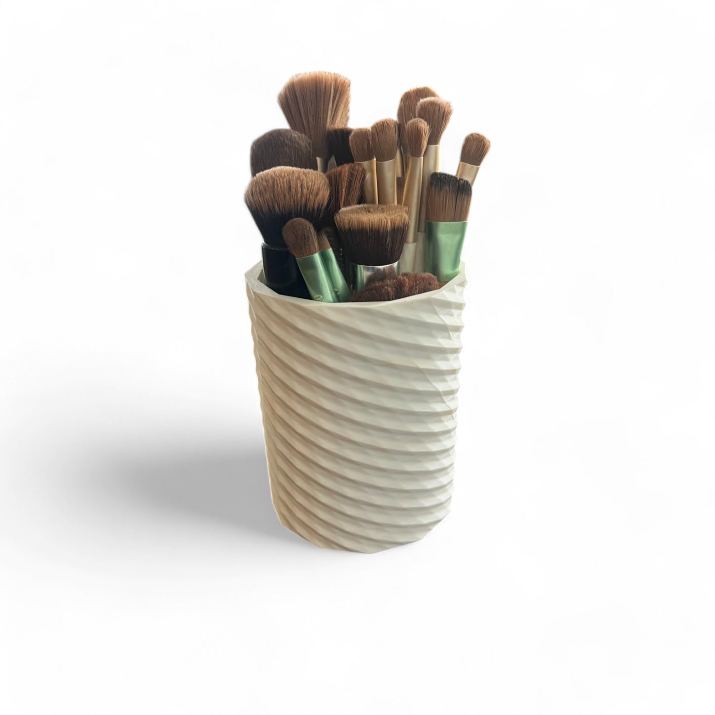 3D-Printed PETG Makeup Brush, Pen & Pencil Holder with 3 Slots | Multi-Purpose Organizer