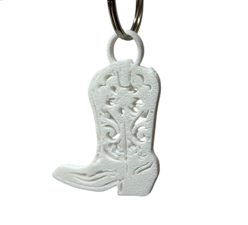 3D-Printed Cowgirl Boot Keychain – Western-Style Charm Multiple Colors