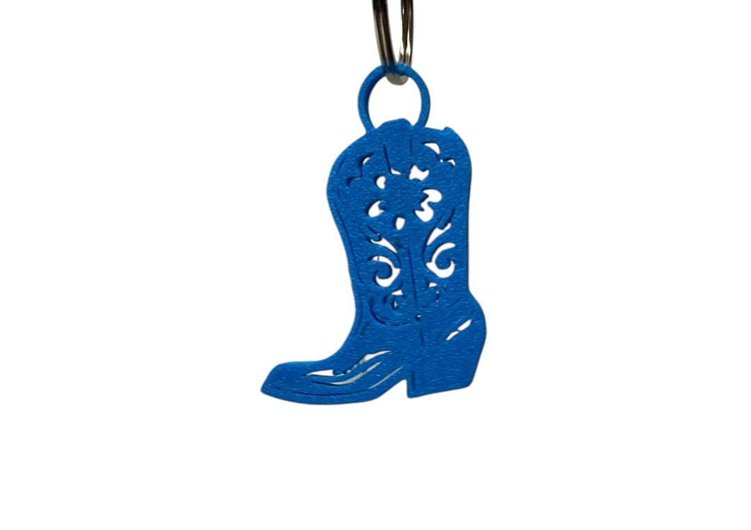 3D-Printed Cowgirl Boot Keychain – Western-Style Charm Multiple Colors