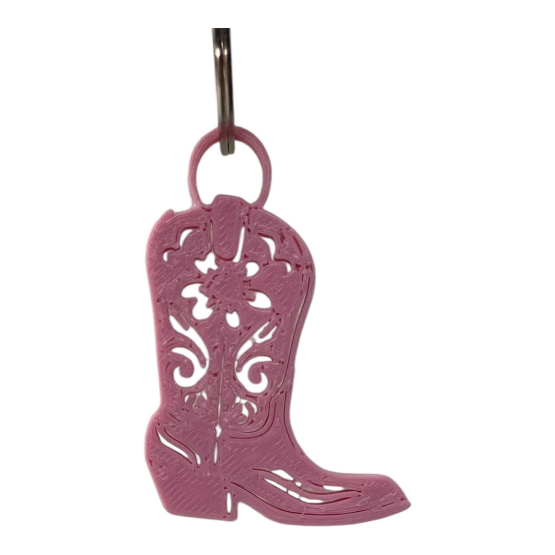 3D-Printed Cowgirl Boot Keychain – Western-Style Charm Multiple Colors