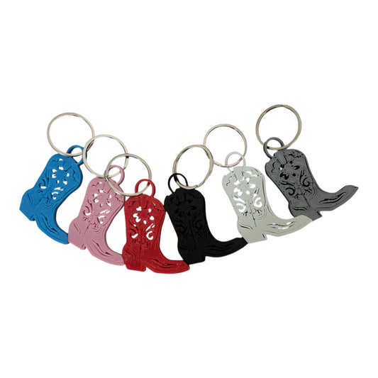 3D-Printed Cowgirl Boot Keychain – Western-Style Charm Multiple Colors